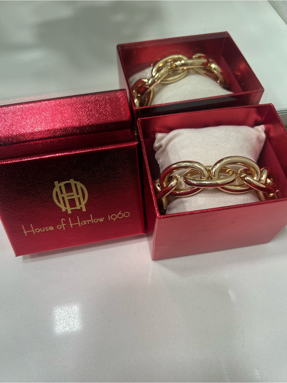 House of Harlow 1960 Gold Link Chain Bracelet